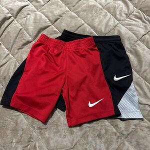 Bundle of Nike Kids Red and Black Basketball Shorts
